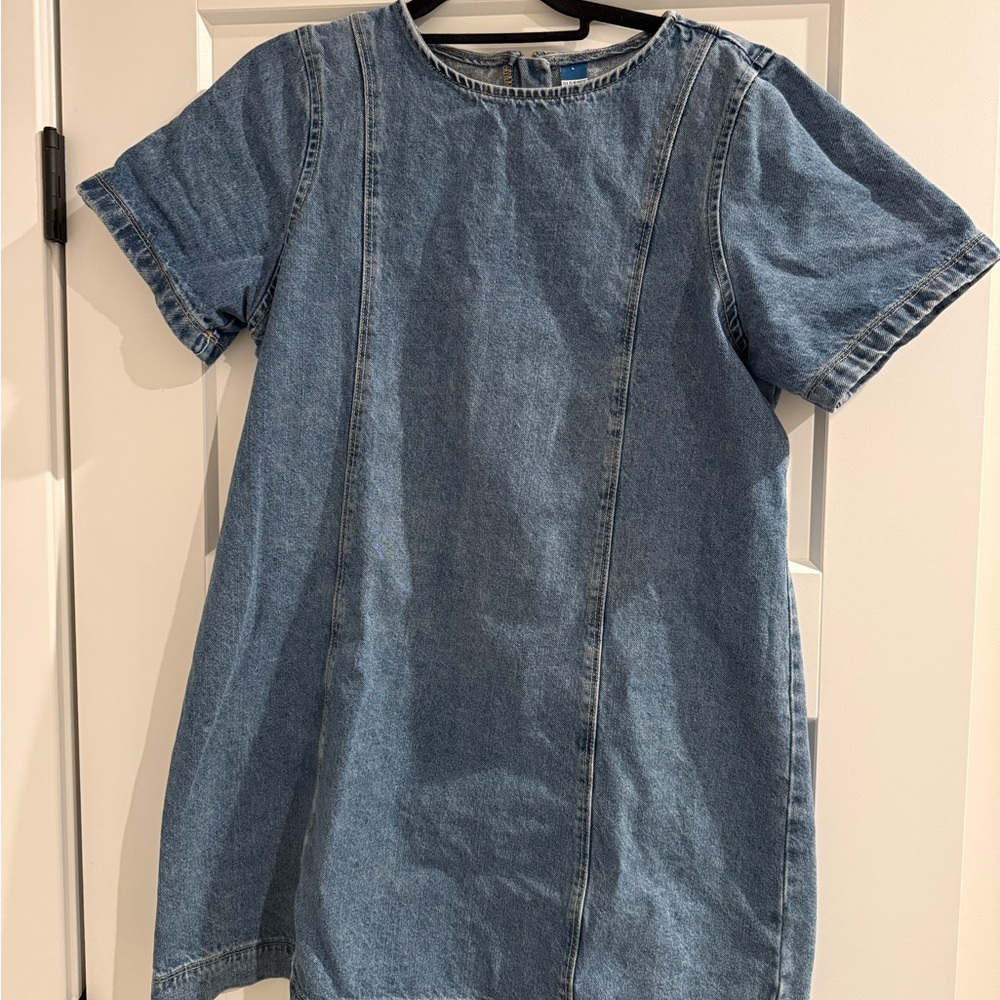 Old Navy Light Blue Denim Shift Dress - Picture 2 of 4
